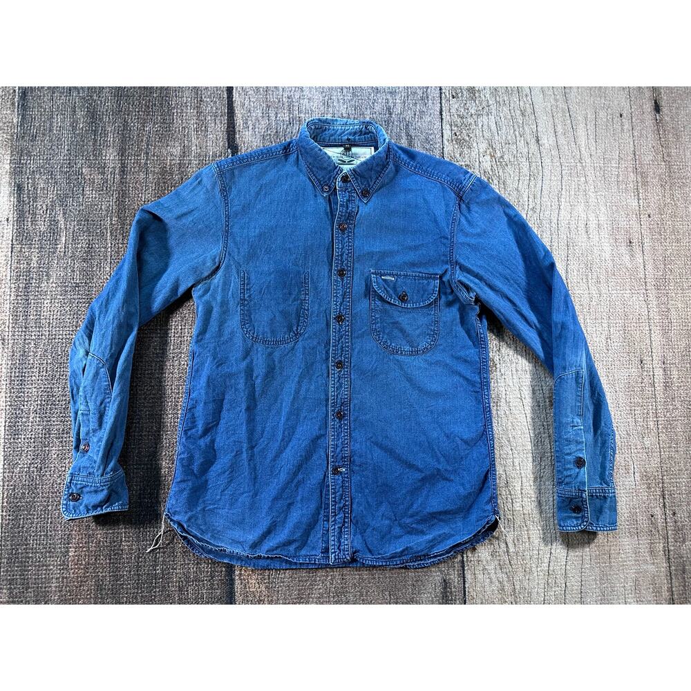 Rogue Territory RGT Work Shirt Indigo Selvedge Canvas Blue Men's Med